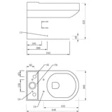 Laurus Rimless Close Coupled Fully Shrouded WC & Soft Close Seat