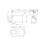 nuie choice Milo Round Comfort Height Back to Wall Toilet Pan