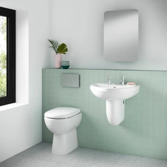 nuie choice Milo Round Comfort Height Back to Wall Toilet Pan