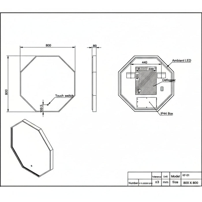 Passa Octagonal Mirror