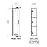 Mayfair 300mm Wall Hung 1 Door Tall Unit