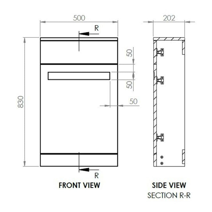 Mayfair 500mm Floor Standing WC Unit