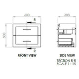 Mayfair 615mm Wall Hung 2 Drawer Basin Unit & Basin