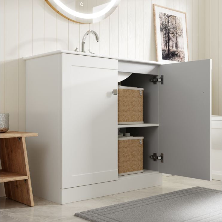 Mayfair Floor Standing 2 Door Basin Unit & Basin