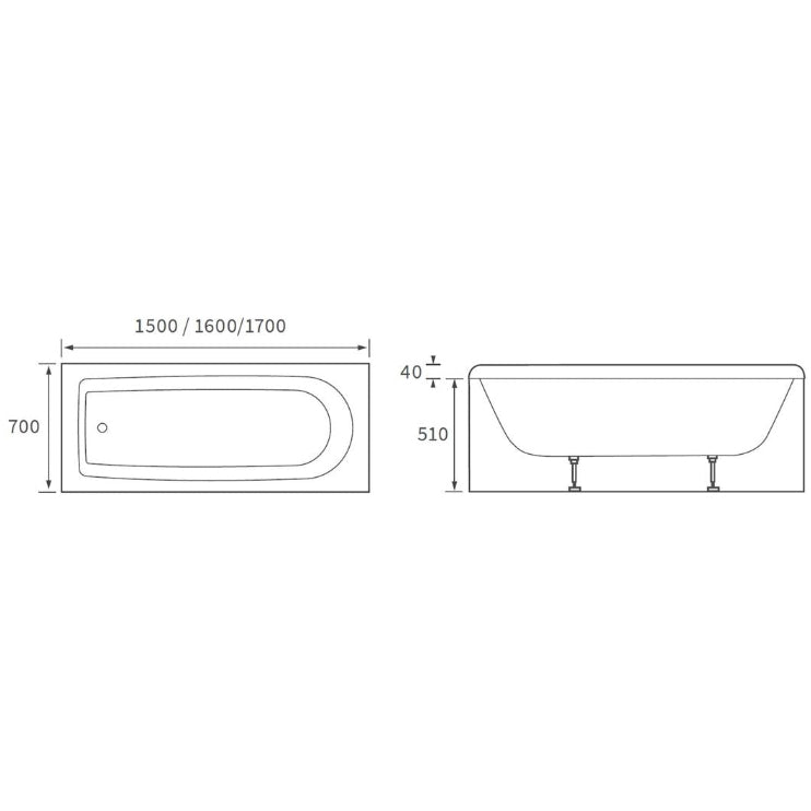 Miami Round Single End 0TH Bath w/Legs
