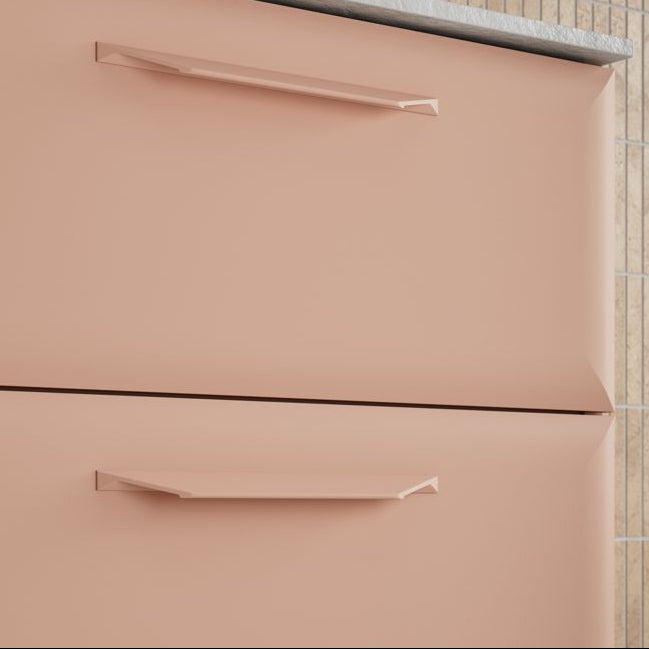 Mika 1210mm Floor Standing 4 Door Basin Unit w/2TH Basin - Matt Apricot