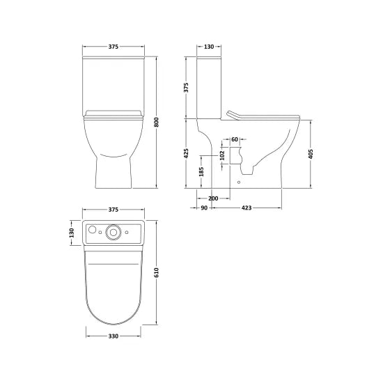 nuie Freya Close Coupled Toilet