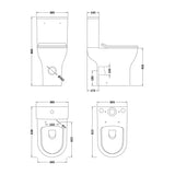 nuie Freya Rimless Close Coupled Toilet