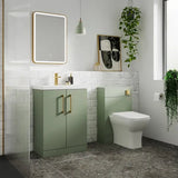 nuie Ava Round Back to Wall Toilet Pan With Seat