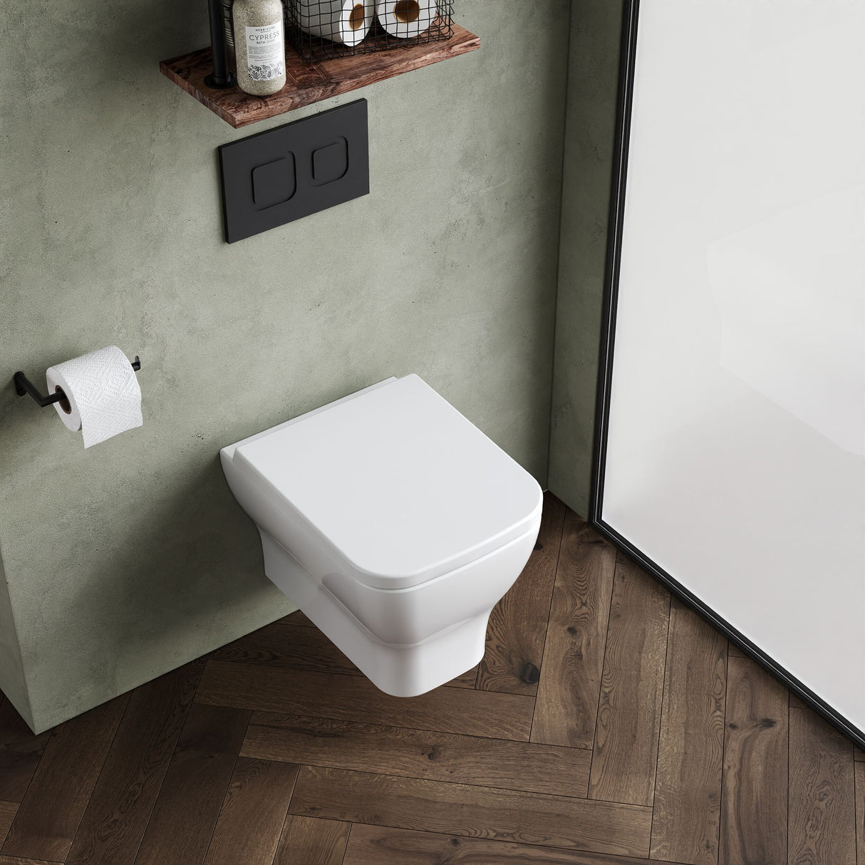 nuie Ava Wall Hung Pan With Soft Close Seat