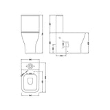nuie Ava Rimless Close Coupled Toilet With Soft Close Seat