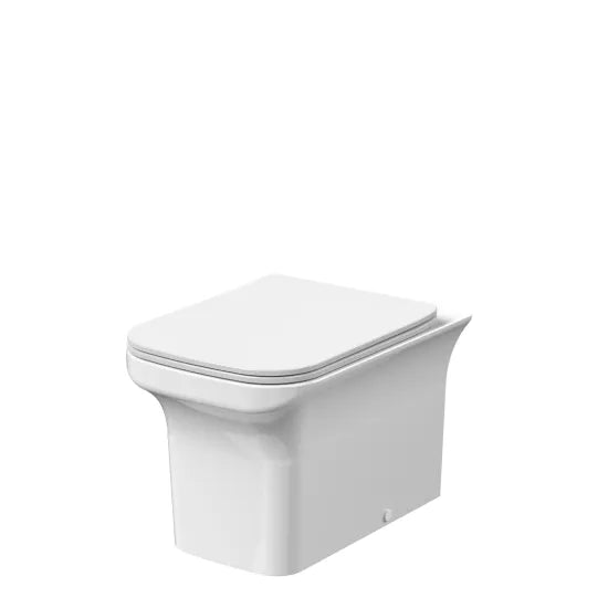 nuie Ava Square Back to Wall Pan With Soft Close Seat