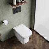 nuie Ava Square Back to Wall Pan With Soft Close Seat