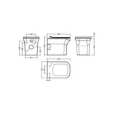 nuie Ava Wall Hung Pan With Soft Close Seat
