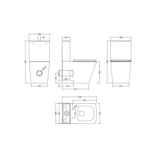 nuie Orlen Close Coupled Toilet