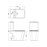 nuie Orlen Rimless Close Coupled Toilet