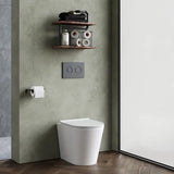 nuie Fenton Round Rimless Back to Wall Toilet Pan With Soft Close Seat