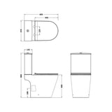 nuie Fenton Rimless Close Coupled Toilet