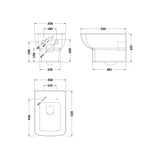 nuie Cleo Rimless Wall Hung Pan