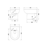 nuie Isla Round Rimless Back to Wall Toilet Pan