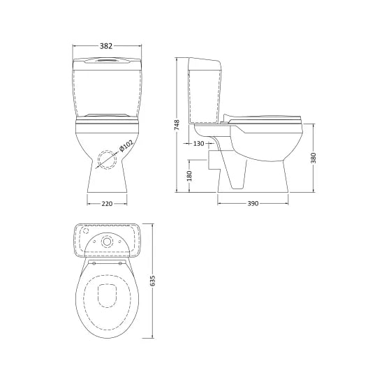 nuie Melbourne Close Coupled Toilet
