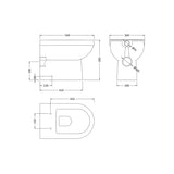 nuie Ivo Round Back to Wall Toilet Pan