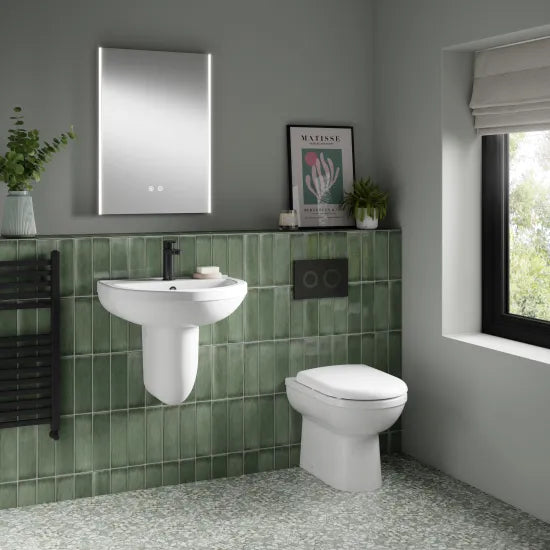 nuie Ivo Round Back to Wall Toilet Pan
