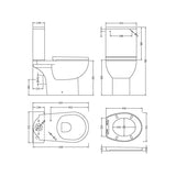 nuie Fay Rimless Close Coupled Toilet