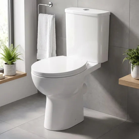 nuie Fay Rimless Comfort Height Close Coupled Toilet With Soft Close Seat