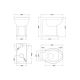 Old London Richmond Traditional Back to Wall Toilet Pan
