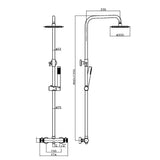 Core Round Rigid Riser Shower