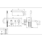 Core Wall Mounted Bath Shower Mixer & Handset