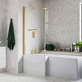 815x1500mm L Shape Bath Screen (6mm)