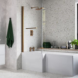 815x1500mm L Shape Bath Screen (6mm)