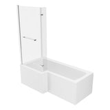 Navarre L Shape 1700x850x560mm 0TH Shower Bath Pack - Chrome