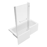 Navarre L Shape 1700x850x560mm 0TH Shower Bath Pack - Chrome