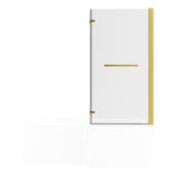 Navarre L Shape 1700x850x560mm 0TH Shower Bath Pack - Brushed Brass