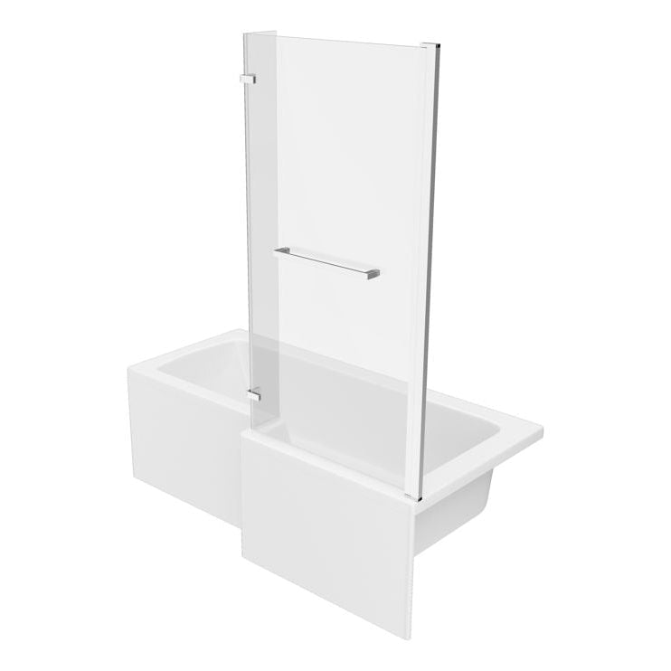 Navarre L Shape 1700x850x560mm 0TH Shower Bath Pack - Chrome