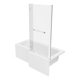 Navarre L Shape 1700x850x560mm 0TH Shower Bath Pack - Chrome