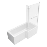 Navarre L Shape 1700x850x560mm 0TH Shower Bath Pack - Chrome