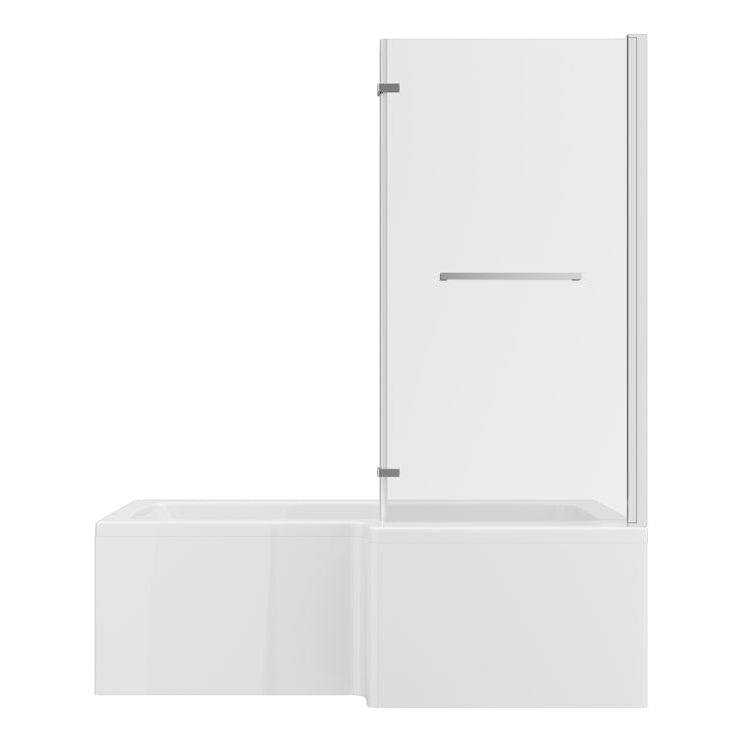 Navarre L Shape 1700x850x560mm 0TH Shower Bath Pack - Chrome