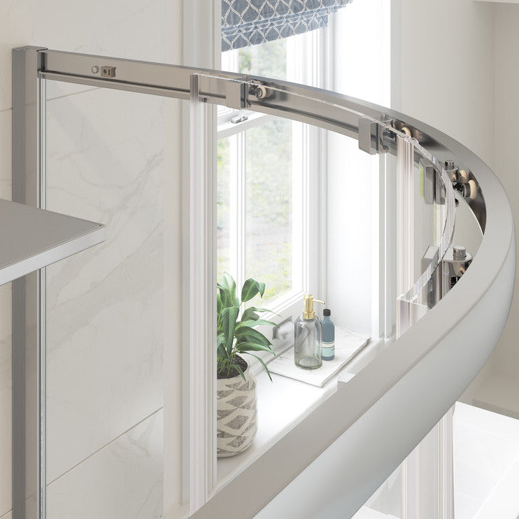 Classix 2 Door Easy-Fit Quadrant & 45mm Tray Pack - Chrome