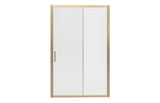 Sliding Shower Enclosure brushed brass gold 1000mm - 1700mm