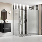 Iconix Fluted Wetroom Panel & Side Panel Arm