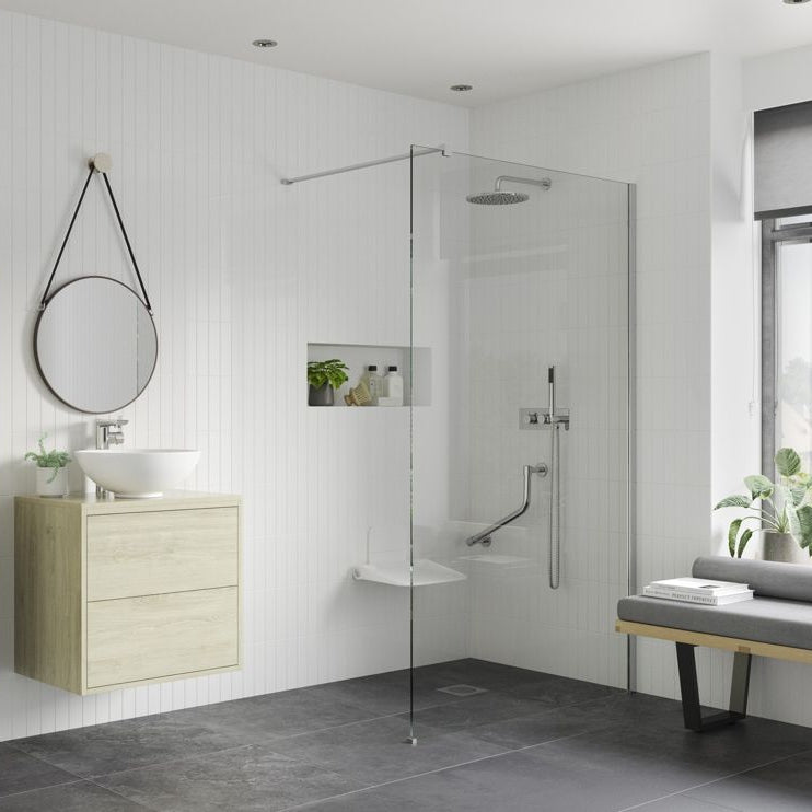 Iconix Optional 1950x300x8mm Rotatable Wetroom Panel (Full Hinge)