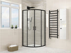 ONDAS Black 6MM Toughened glass Shower Enclosure 900MM X 900MM X 1900MM