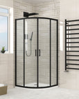 ONDAS Black 6MM Toughened glass Shower Enclosure 900MM X 900MM X 1900MM