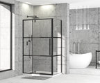 Saito Matte Black shower Enclosure 1000MM X 800MM - 800MM Door