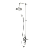 Traditional Rigid Riser Shower with Fixed Head and Handset