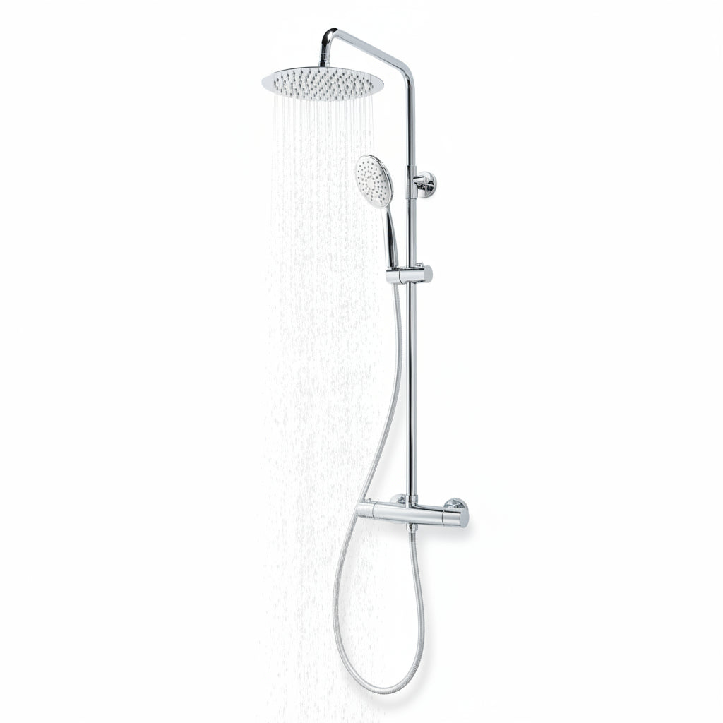Messi Round Cool Touch Rigid Riser Shower